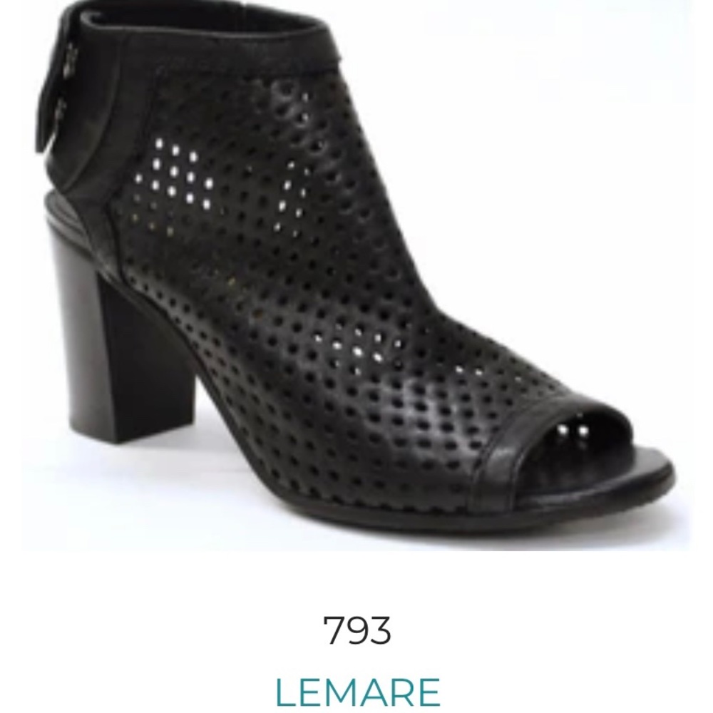 Lemaré Open Toe Leather Booties